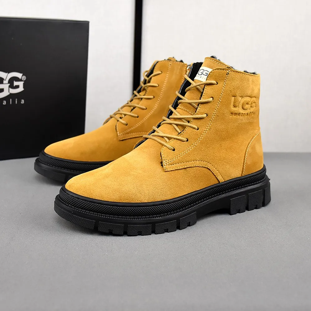 PP520🛜🛜🛜【ugg】The upper is made of waterproof nubuck, real wool lining, and non-slip rubber sole. Warm and comfortable, a must-have in winter! Men's size 38-44 (custom-made size 45 is non-refundable).